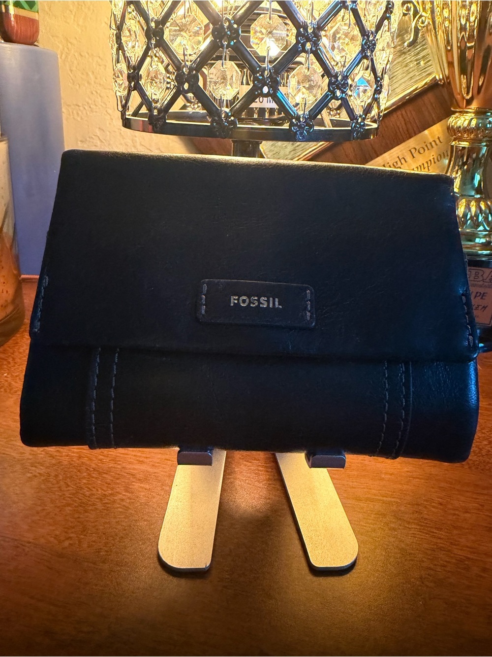 Fossil Black Leather Bi-Fold Wallet